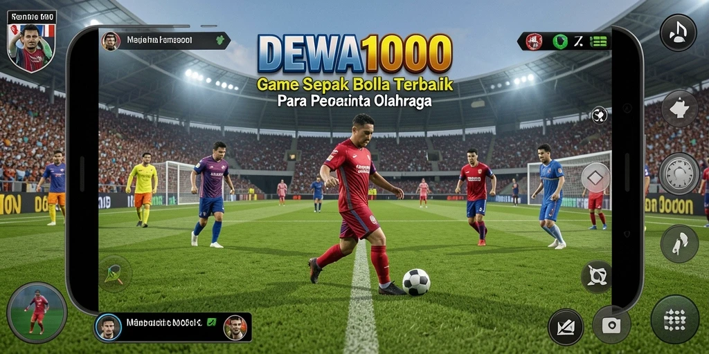 Gameplay seru DEWA1000 dengan aksi sepak bola yang mendebarkan.